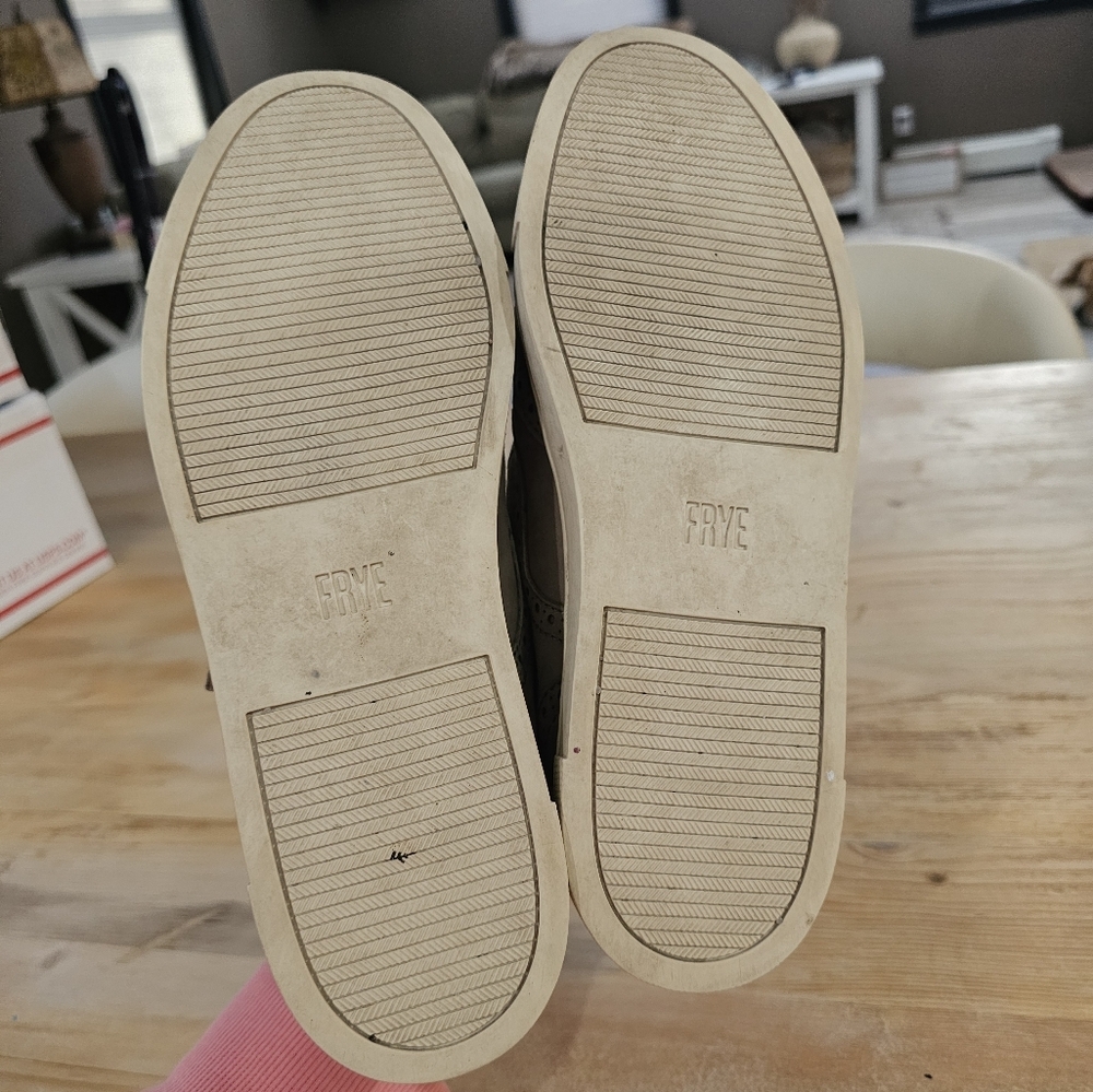 Frye Gemma Gray Kiltie Buckle Slip on Platform Sneaker Wingtip - Picture 10 of 10